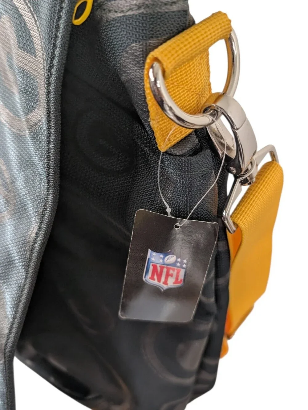 Green Bay Packers Tailgate Messenger Bag featuring an all-over tonal team logo